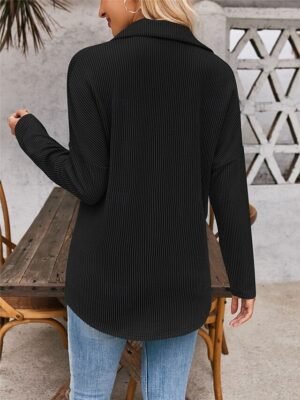 Casual Regular Striped Plaid Long Sleeve Jacket - Image 10