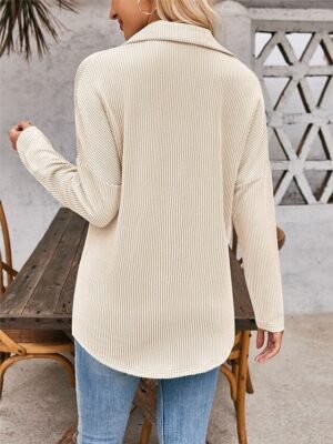 Casual Regular Striped Plaid Long Sleeve Jacket - Image 12