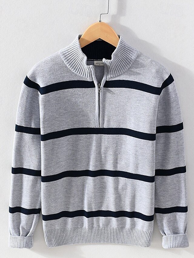 Casual Regular Striped Turtleneck Long Sleeve Regular Top - Image 2