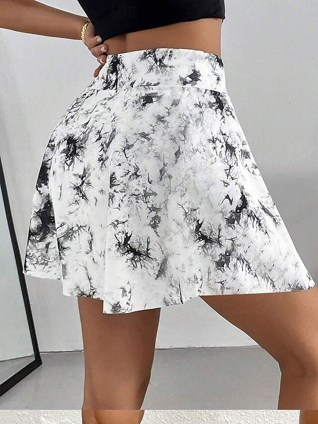 Casual Slim Tie Dye High Waist Mini Skirt - Image 2