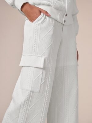 Casual Textured Crew Neck Raglan Sleeve Bomber Jacket - Image 18