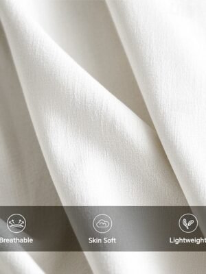 Casual Wide Leg Plain Drawstring Full Length Trousers - Image 3