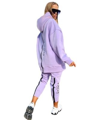 Casual Winter Patchwork Hoodie Long Sleeve Tracksuit - Image 6