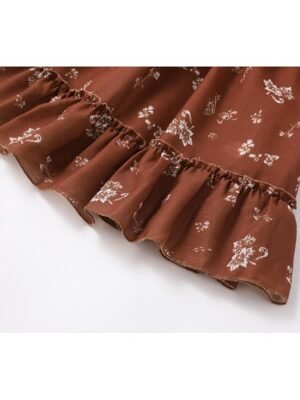 Classic Regular Fit Flower Spaghetti Strap Sleeveless Mini Slip Dress - Image 8