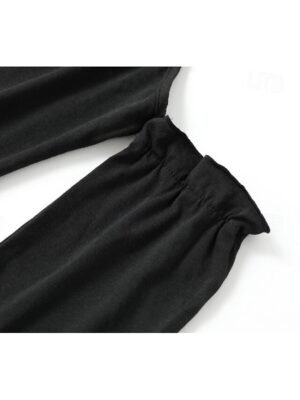 Classic Regular Fit Plain Off Shoulder Long Sleeve Mini Dress - Image 7