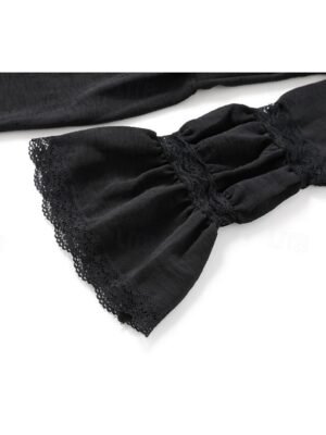 Classic Regular Plain V Neck Long Sleeve Midi Dress - Image 8