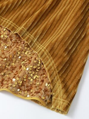 Cocktail Fitted Sequin V Neck Long Sleeve Mini Dress - Image 9