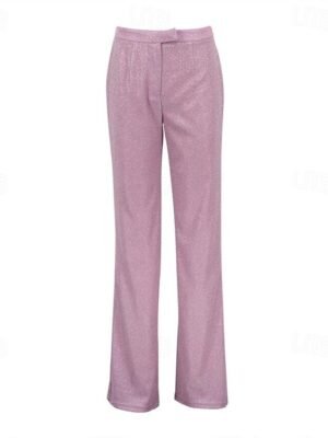 Disco Metallic Straight Leg Blazer Bra 3 PCS Party Suit - Image 17