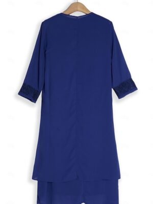 Elegant Casual Plain Crew Neck 3/4 Sleeve Midi Dress - Image 3