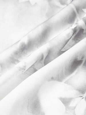 Elegant Classic Floral Crew Neck Long Sleeve Midi Dress Set - Image 5