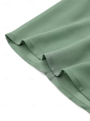 Elegant Formal Contrast Lace V Neck Short Sleeve Maxi Dress - Image 10