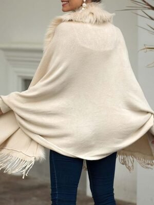 Elegant Formal Long Sleeve Solid Open Front Tassel Cardigan - Image 3