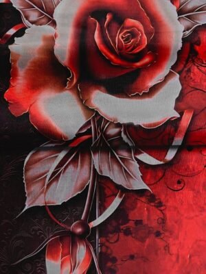 Elegant Plus Size Floral V Neck Cold Shoulder Long Sleeve Regular Top - Image 5