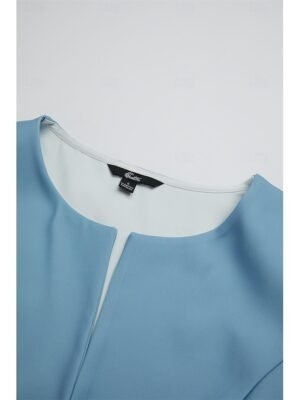 Elegant Regular Fit Floral Crew Neck Half Sleeve Midi Dress Set - Image 6