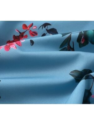 Elegant Regular Fit Floral V Neck Long Sleeve Maxi Dress - Image 11