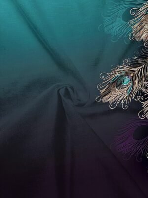 Elegant Regular Fit Graphic Print Round Neck Long Sleeve Long Two Piece Set - Image 5