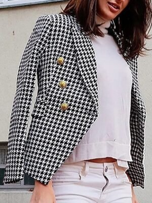 Elegant Regular Fit Solid V Neck Long Sleeve Coat - Image 5