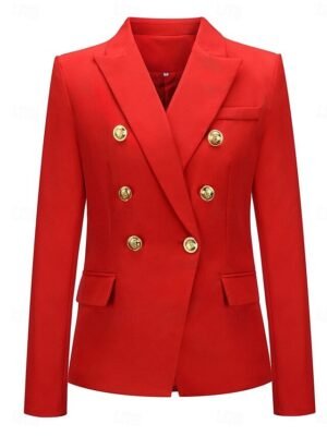 Elegant Regular Fit Solid V Neck Long Sleeve Coat - Image 7