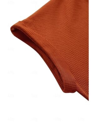 Elegant Regular Solid Colour V Neck Half Sleeve Knit Top - Image 21