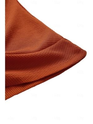 Elegant Regular Solid Colour V Neck Half Sleeve Knit Top - Image 23