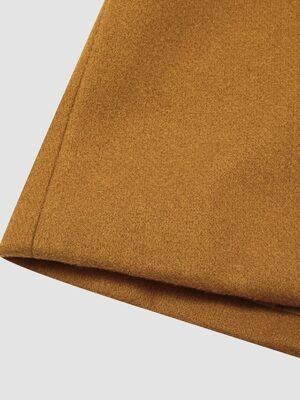 Elegant Wool Blend Lapel Long Sleeve Winter Pea Coat - Image 14