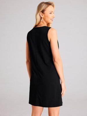 Fashion Basic Ruched Strap Sleeveless Mini Dress - Image 10