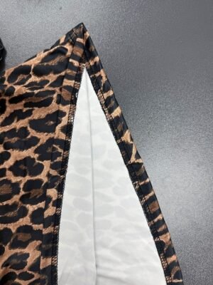 Fashion Casual A-Line Leopard High Waist Maxi Skirt - Image 7