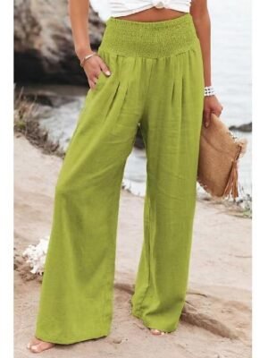 Fashion Casual Pure Colour Pocket Long Loungewear Pants - Image 5