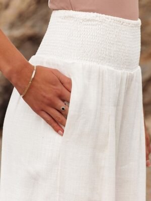 Fashion Casual Wide Leg High Waist Full Length Trousers - Image 11