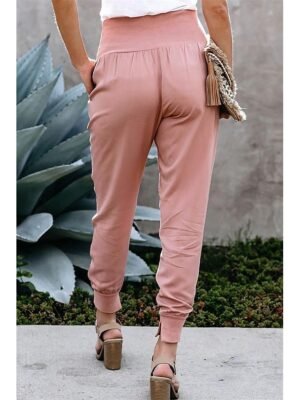 Fashion Regular Fit Plain Ankle-Length Trousers - Image 6