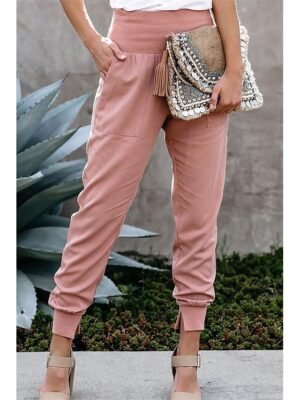 Fashion Regular Fit Plain Ankle-Length Trousers - Image 7