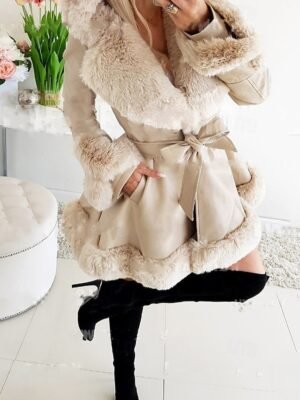 Fashion Regular Fit Plain Hooded Long Sleeve Long Coat - Image 1