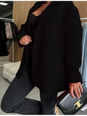 Fashion Regular Fit Plain Long Sleeve Winter Blazer - Image 2