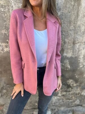 Fashion Regular Fit Plain Long Sleeve Winter Blazer - Image 6