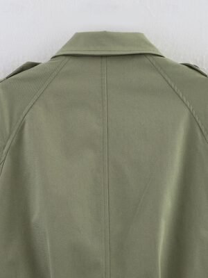 Fashion Regular Fit Plain Turndown Long Sleeve Short Jacket - Image 19