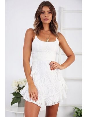 Fashion Regular Fit Pure Colour Spaghetti Strap Sleeveless Mini Dress - Image 16