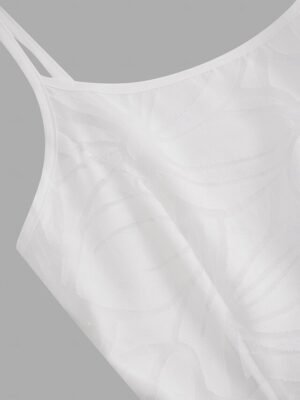 Fashion Regular Fit Pure Colour Spaghetti Strap Sleeveless Mini Dress - Image 6