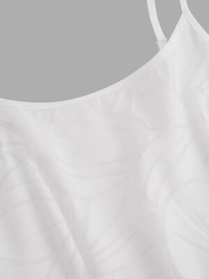 Fashion Regular Fit Pure Colour Spaghetti Strap Sleeveless Mini Dress - Image 7