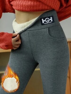 Fashion Regular Fit Solid High Waist Full Length Letter Patchwork Leggings - Image 1