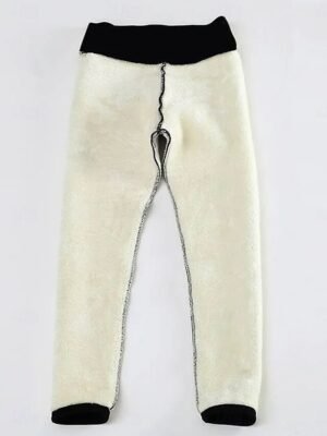 Fashion Regular Fit Solid High Waist Full Length Letter Patchwork Leggings - Image 3