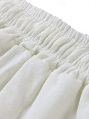 Fashion Regular Wide Leg Plain High Waist Full Length Chinos - Image 7