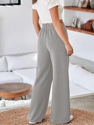 Fashion Streetwear Wide Leg Elastic Waist Full Length Sweatpants - Image 6