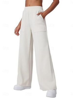 Fashion Streetwear Wide Leg Elastic Waist Full Length Sweatpants - Image 7