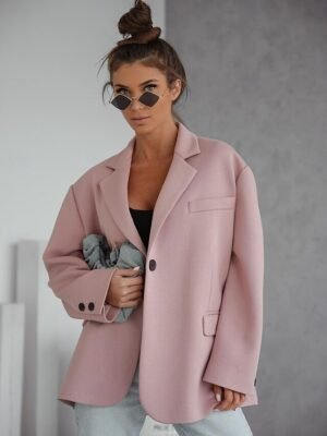 Formal Regular Fit Solid Colour Long Sleeve Blazer - Image 3