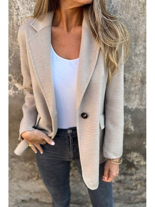 Modern Casual Plain Shirt Collar Long Sleeve Regular Blouse - Image 2