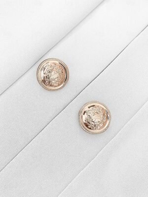 Modern Regular Fit Plain Stand Collar Long Sleeve Blazer - Image 16