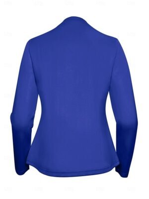 Modern Regular Fit Plain Stand Collar Long Sleeve Blazer - Image 17