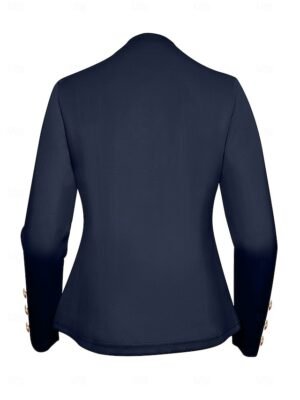 Modern Regular Fit Plain Stand Collar Long Sleeve Blazer - Image 19