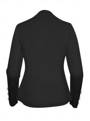Modern Regular Fit Plain Stand Collar Long Sleeve Blazer - Image 27