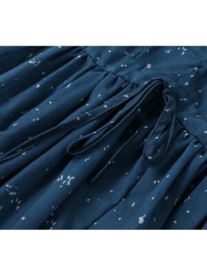 Modern Regular Fit Plain V Neck Sleeveless Midi Dress - Image 7